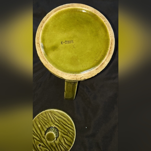 RARE Inarco Rooster Green Ceramic Teapot Made In Japan Farmhouse Country Kitchen - Picture 6 of 8